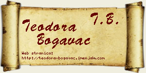 Teodora Bogavac vizit kartica